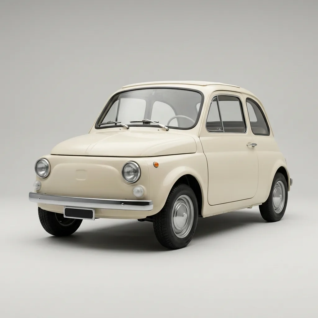 Fiat 500 d'epoca bianca a noleggio