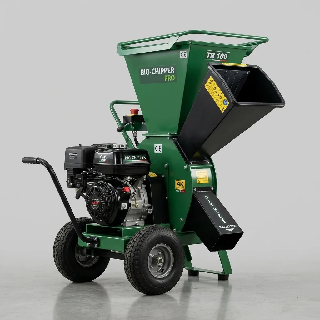 Potente biotrituratore da giardino a noleggio