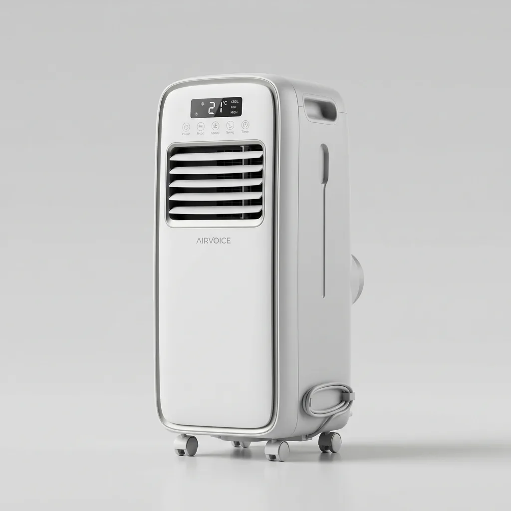 Moderno e silenzioso climatizzatore condizionatore portatile a noleggio