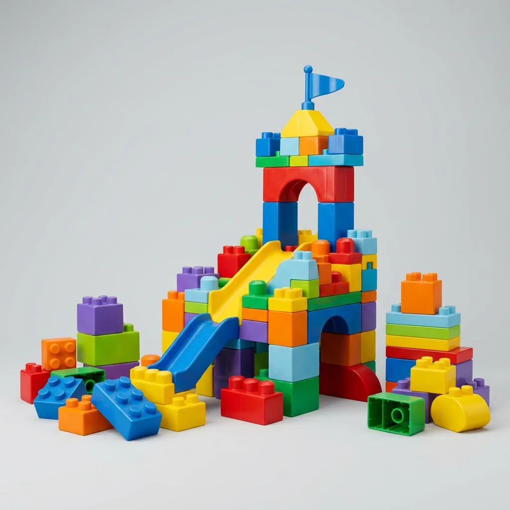 Set di grandi costruzioni giganti e colorate in plastica a noleggio