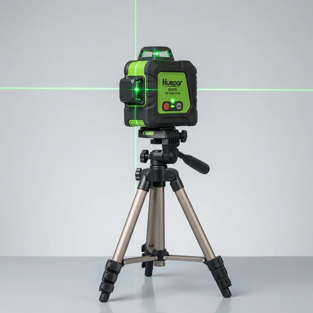 Livella laser a linee incrociate raggio verde con treppiede a noleggio