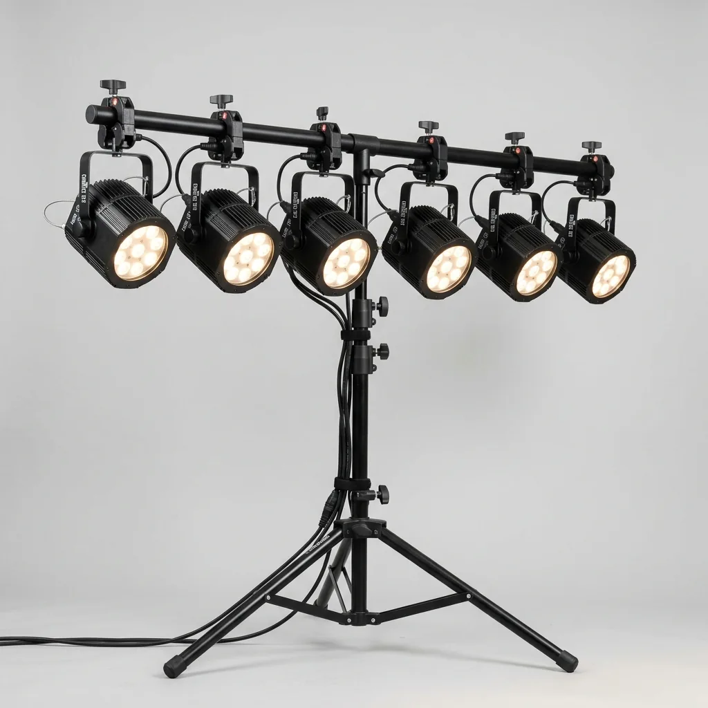 Impianto di illuminazione professionale per eventi con fari LED a noleggio