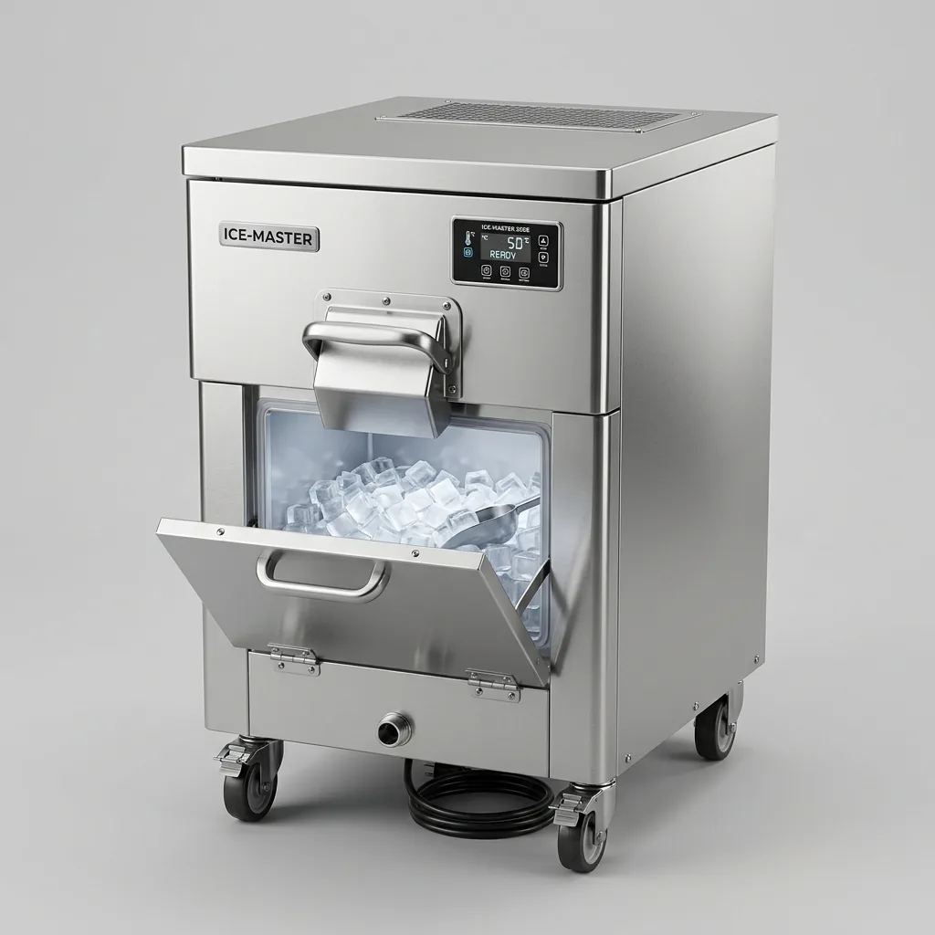 Fabbricatore di ghiaccio professionale in acciaio inox a noleggio