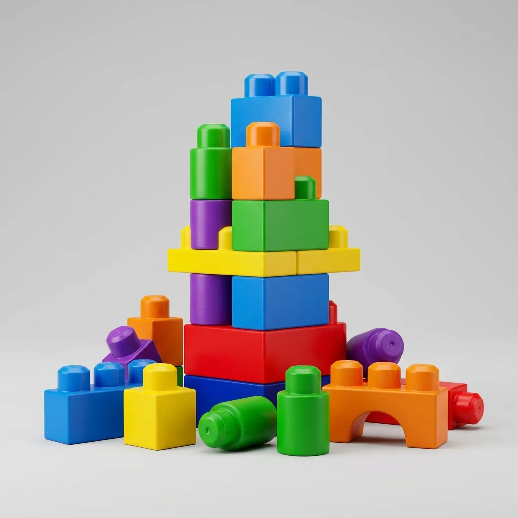 Set di mattoncini da costruzione grandi in plastica per bimbi a noleggio