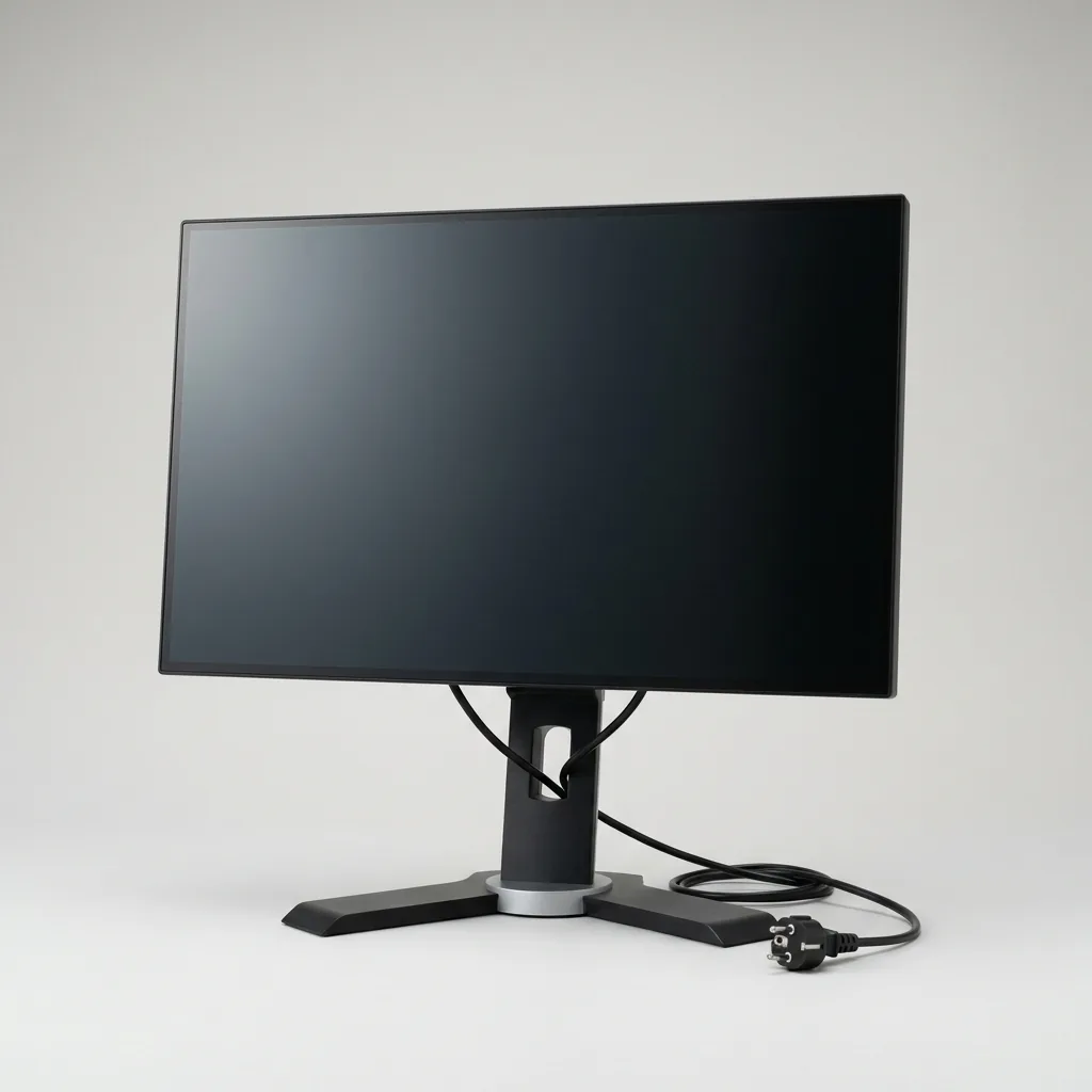 Schermo Monitor PC ultra-wide moderno su base per scrivania a noleggio
