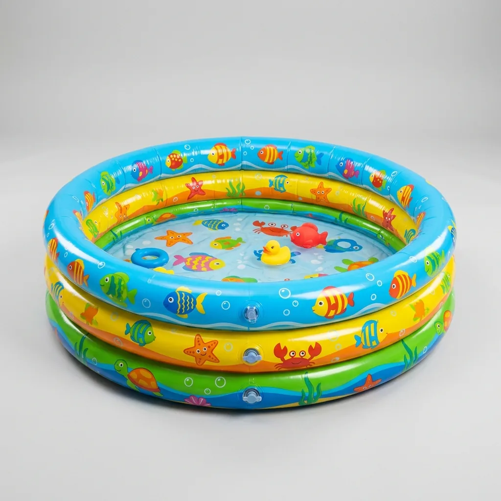 Piscina gonfiabile colorata per bambini da giardino o spiaggia a noleggio
