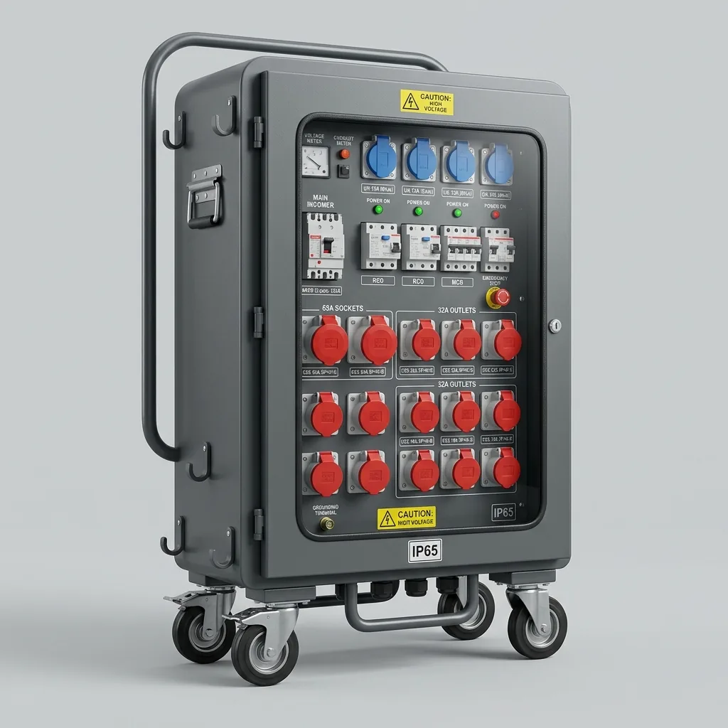 Quadro elettrico di distribuzione per cantieri ed eventi a noleggio
