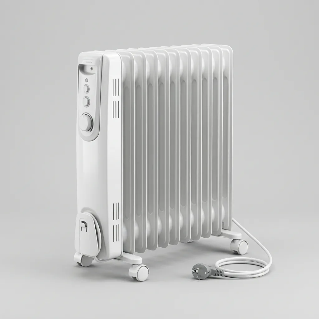 Stufa radiatore elettrico a olio per riscaldamento ambienti a noleggio