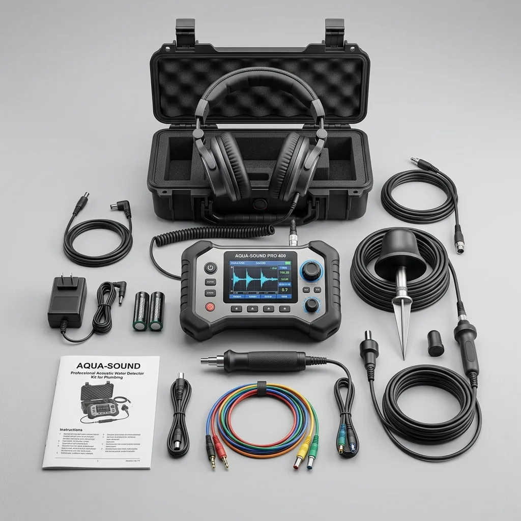 Kit professionale rilevatore acustico perdite acqua tubazioni a noleggio