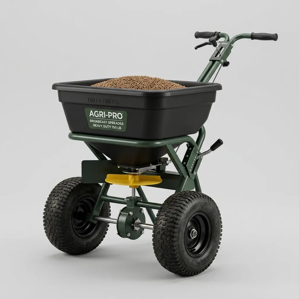 Carrello spandiconcime spargisale manuale a ruote per giardino a noleggio