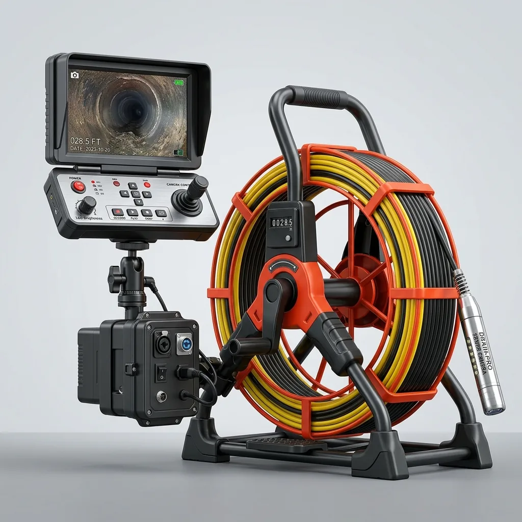 Telecamera da videoispezione con aspo e monitor HD per tubazioni a noleggio