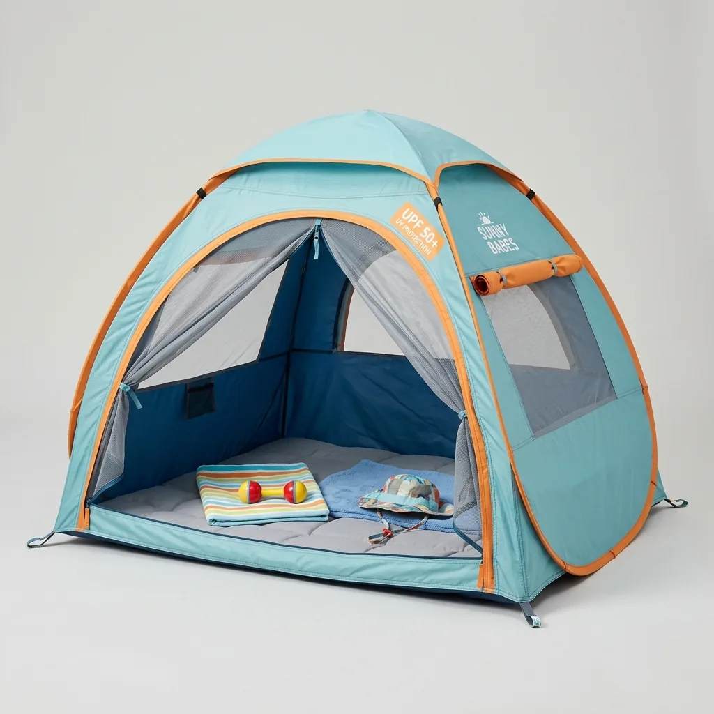 Tenda parasole pop-up da spiaggia per neonati protezione UV a noleggio