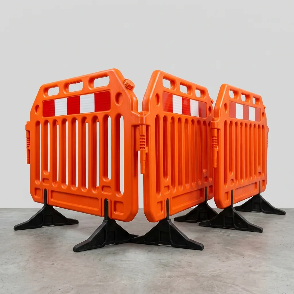 Transenne barriere in plastica stradali arancioni per cantieri eventi a noleggio