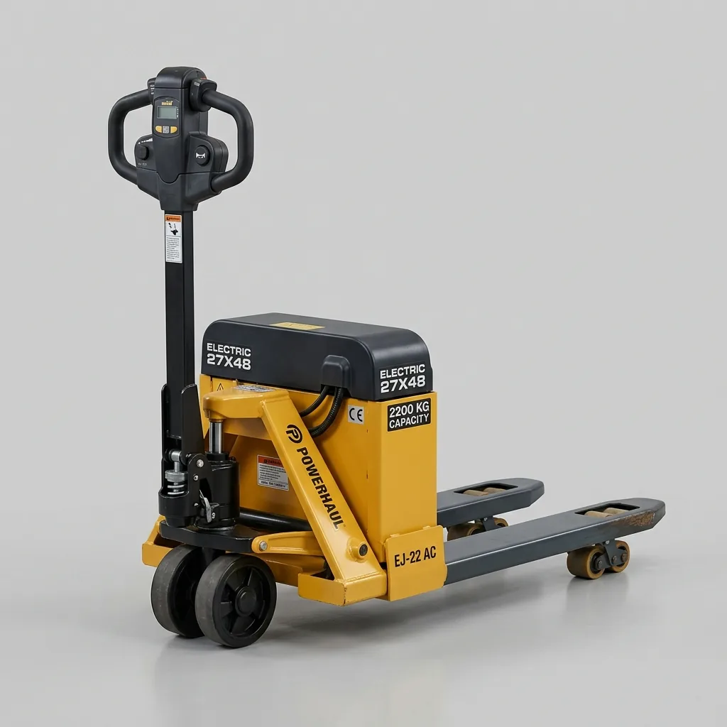 Carrello elevatore transpallet elettrico a batteria per magazzino logistica a noleggio